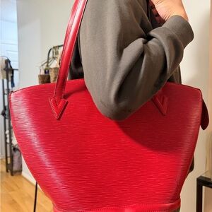 Louis Vuitton Vibrant Red Tote Bag